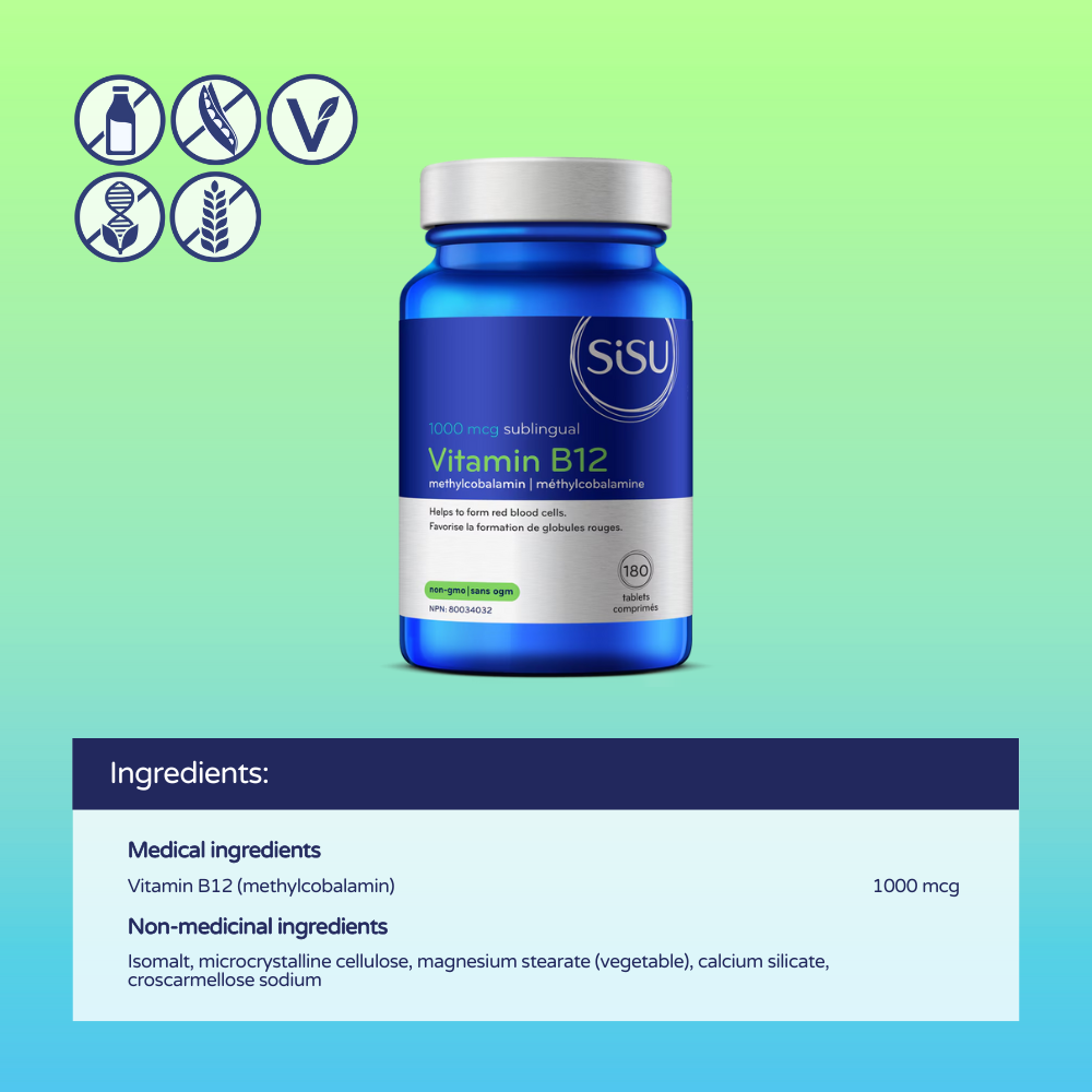 Vitamin B12 1000 mcg Methylcobalamin, 180 Tabs