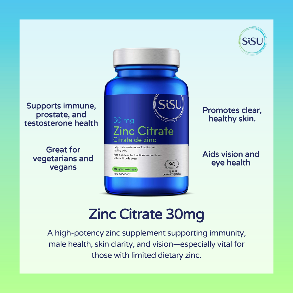 Zinc Citrate 30 mg 90 Veggie Caps