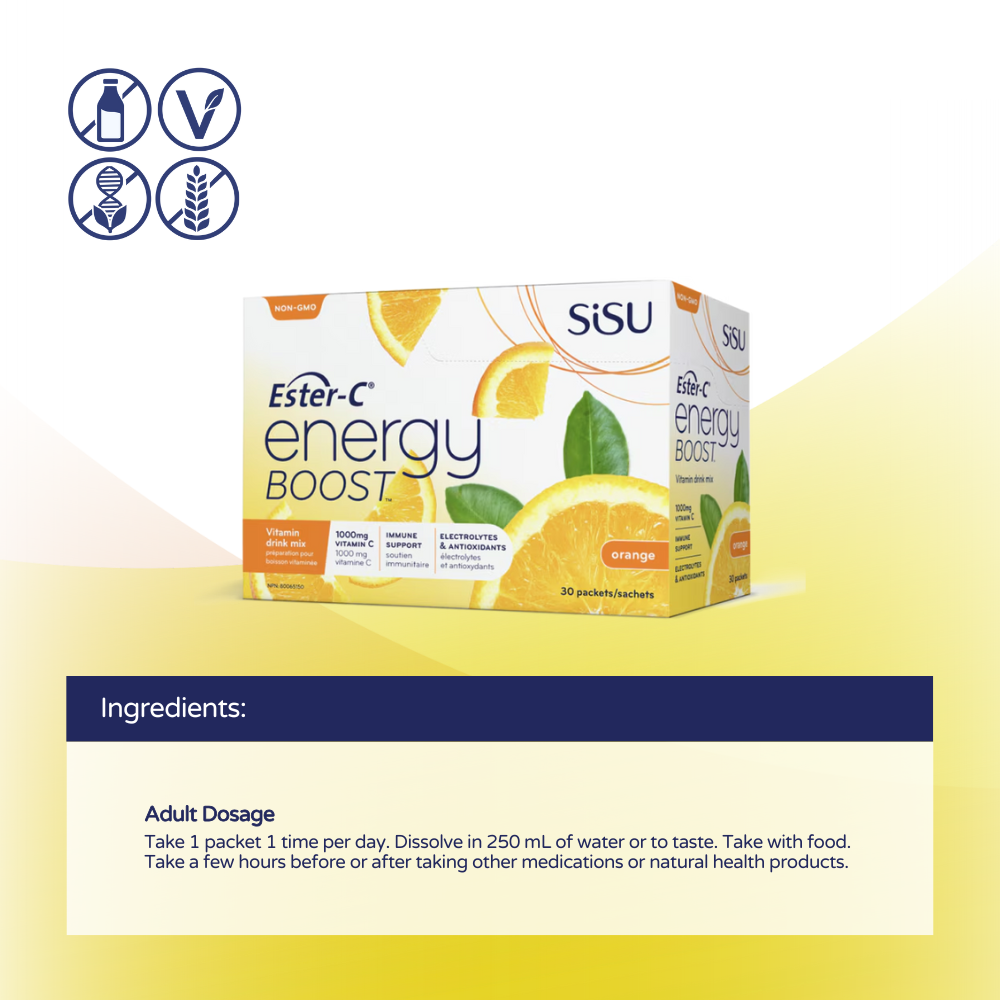 Ester-C Energy Boost Orange 30 Packets