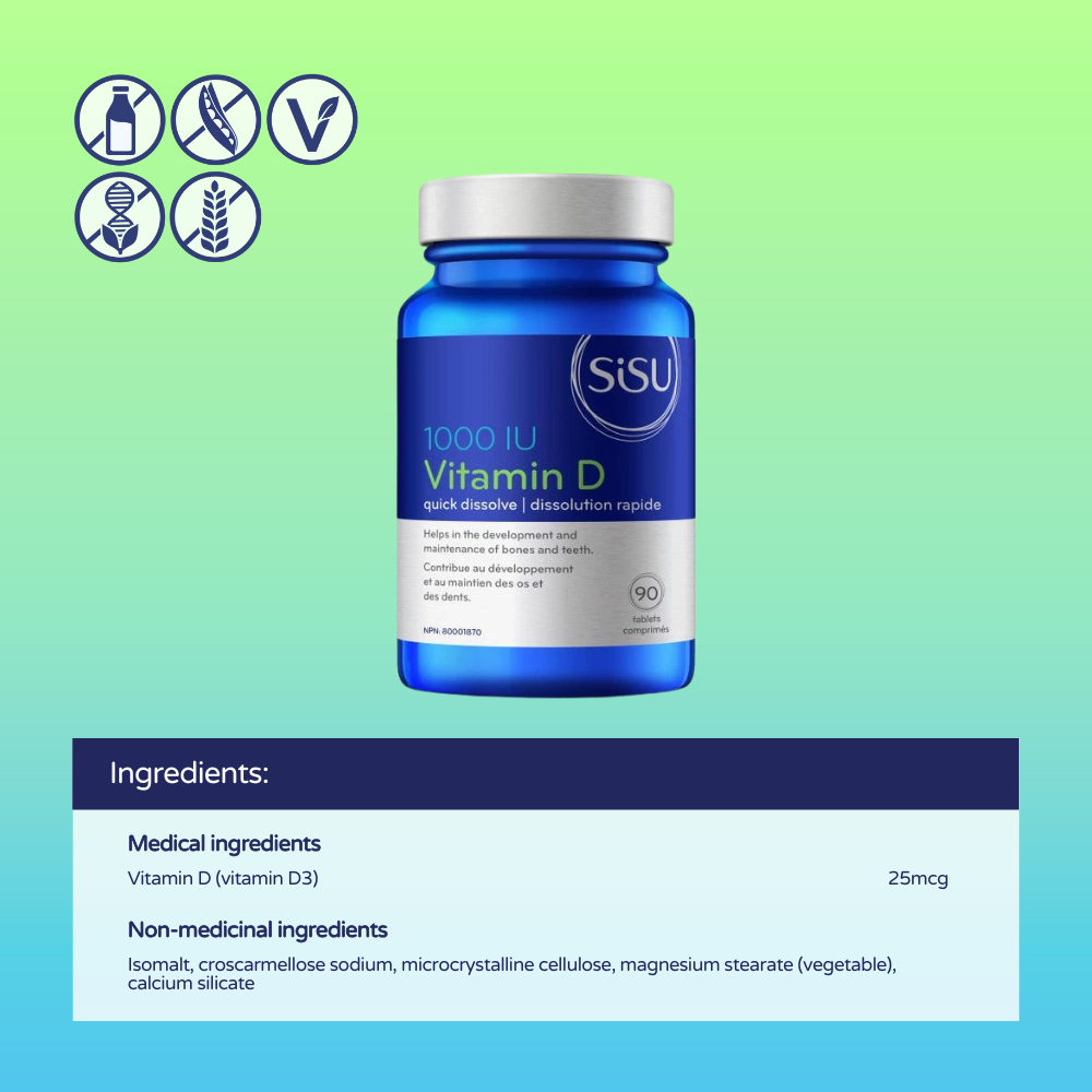 Vitamin D 1000 IU, 90 Tablets