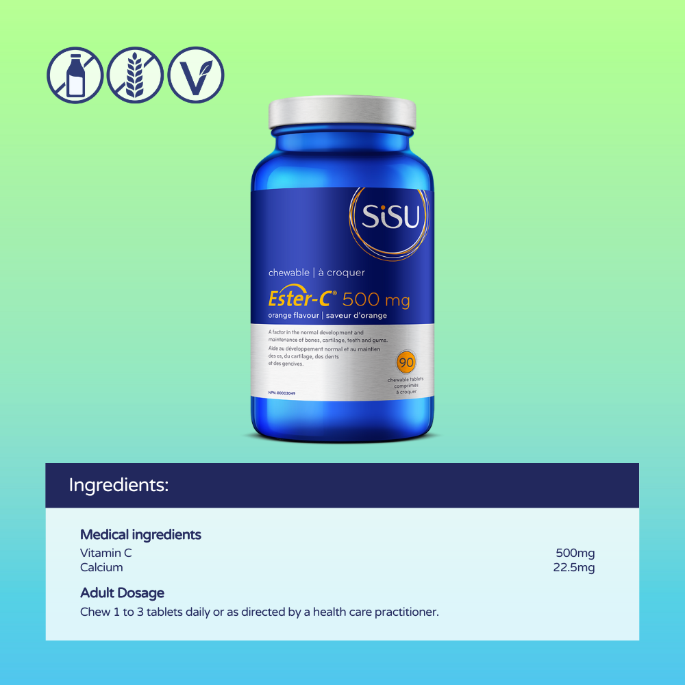 Ester-C 500 mg Citrus Punch 90 Chewable Tablets