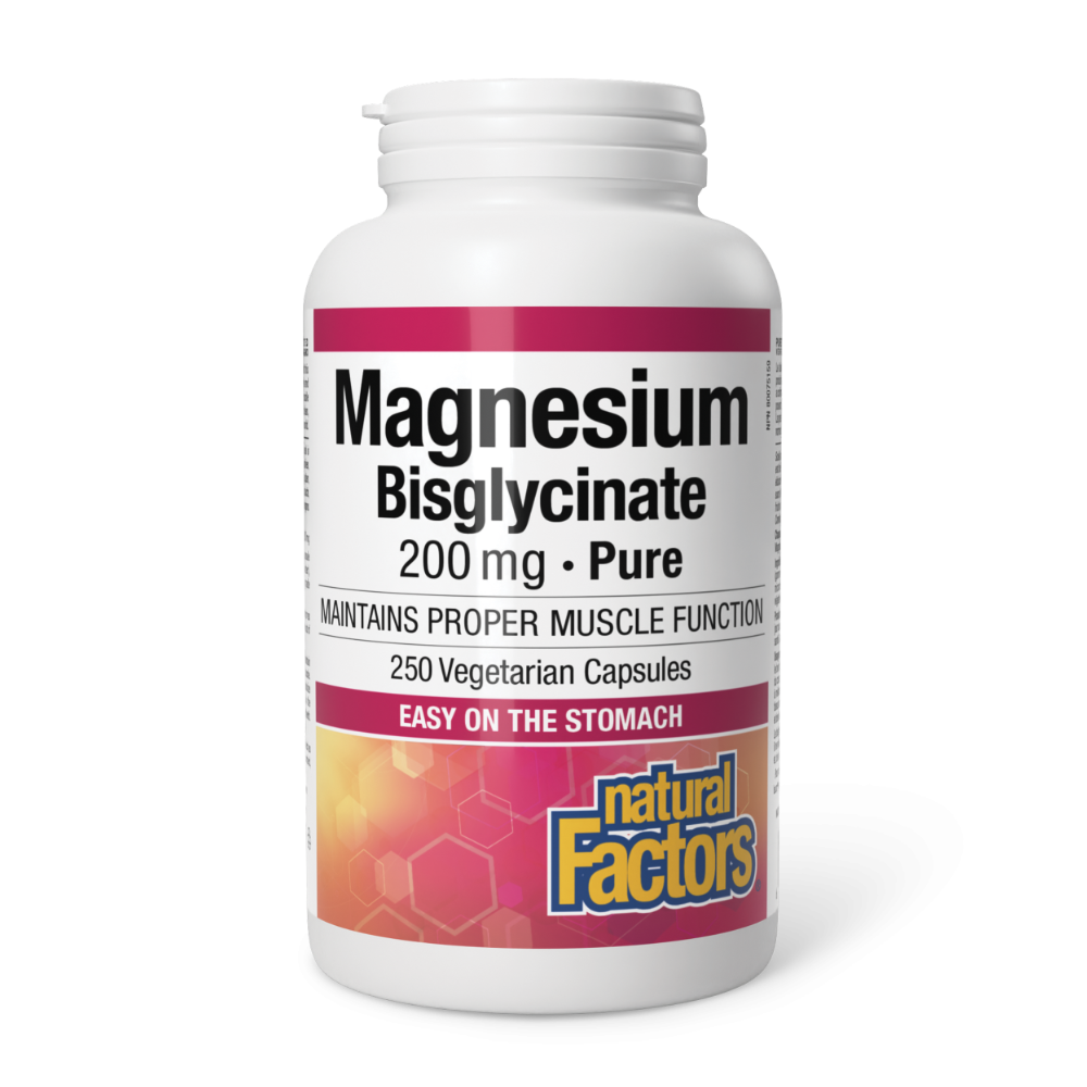 Magnesium Bisglycinate Pure 200 mg 250 Veggie Caps