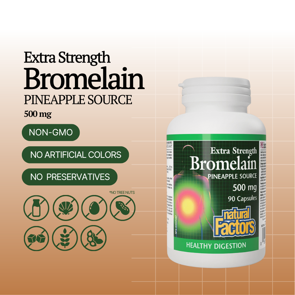Extra Strength Bromelain 500 mg 90 Capsules
