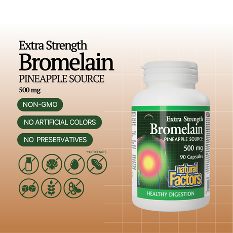 Extra Strength Bromelain 500 mg 90 Capsules