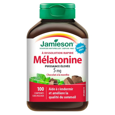 Melatonin 5 mg Sublingual Choc Mint 100 Tablets