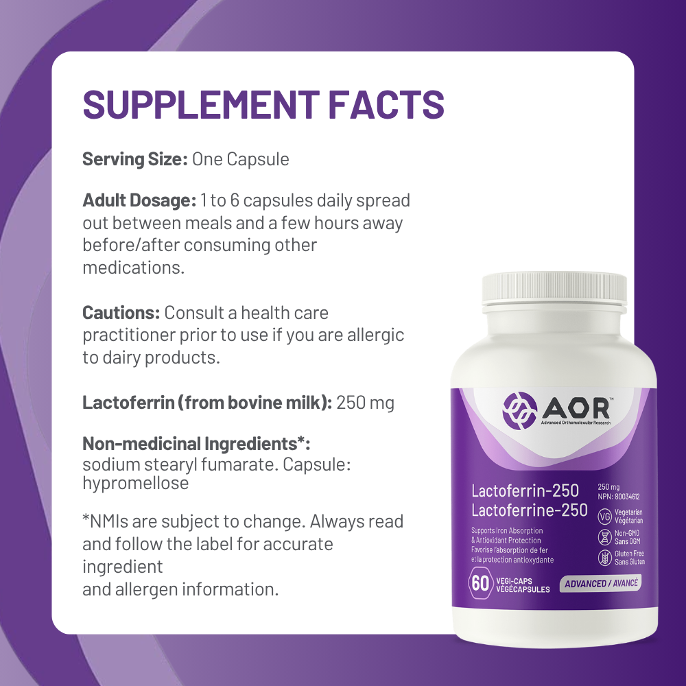 Lactoferrin-250, 60 Capsules