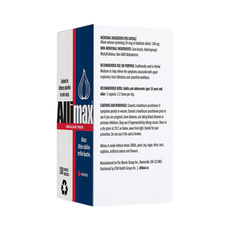 Allimax 180 mg 100% Stabilized Allicin 180 Veggie Caps