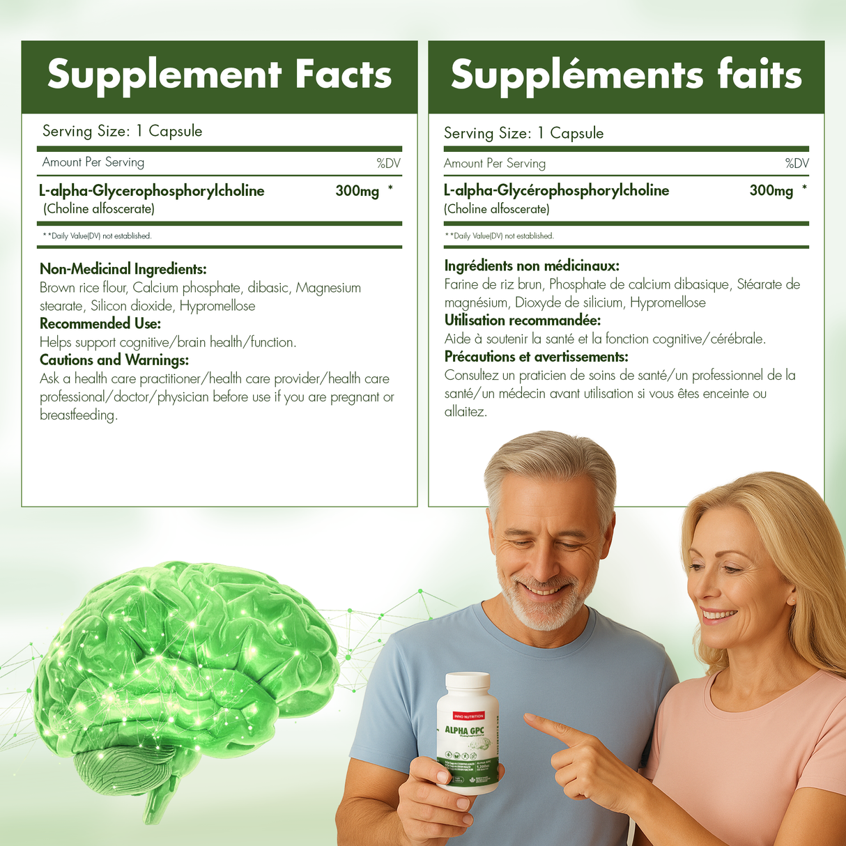 Alpha GPC 600mg 150 Vegan Capsules