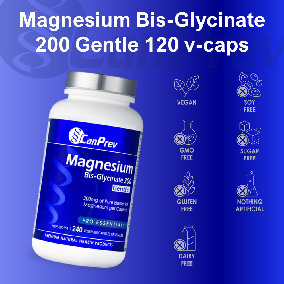 Magnesium Bis-Glycinate 200 Gentle 120 Veggi Caps