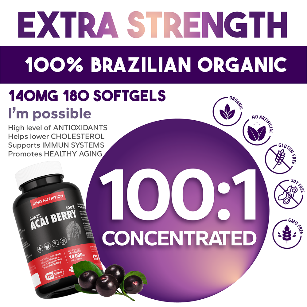 Acai Berry 100X 180 Softgels