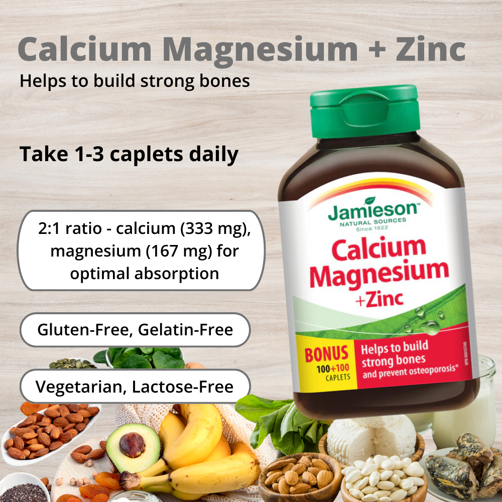 Calcium Magnesium + Zinc 100+100 Caplets