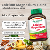 Calcium Magnesium + Zinc 100+100 Caplets