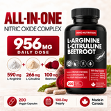 L-Arginine, L-Citrulline, Beetroot 200 Caps