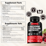 L-Arginine, L-Citrulline, Beetroot 200 Caps