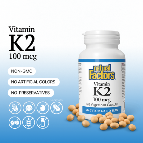 Vitamin K2 100 mcg, 120 Veggie Caps