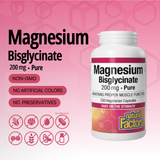 Magnesium Bisglycinate Pure 200 mg 250 Veggie Caps