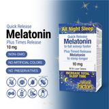 Melatonin Quick Release Plus Timed Release 10 mg 90 Bi-Layer Tablets