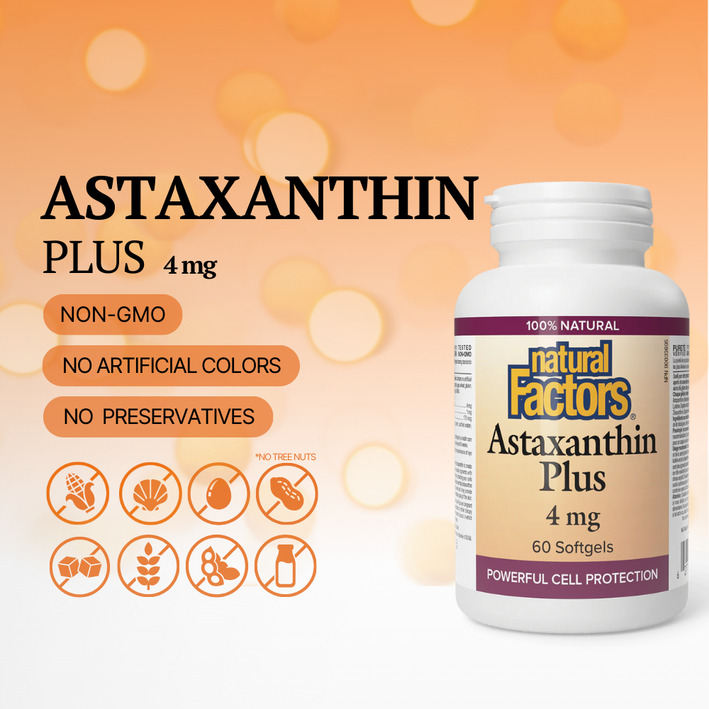 Astaxanthin Plus 4 mg, 60 Softgels