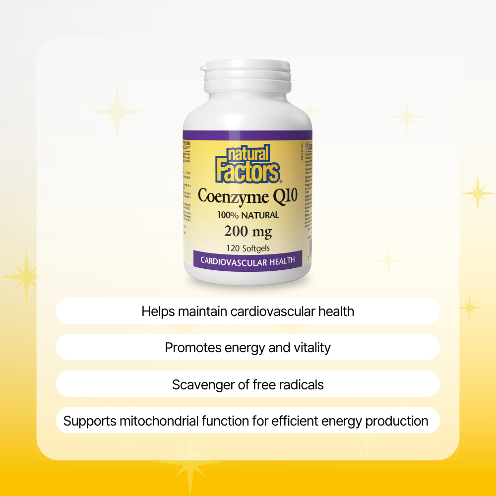 Coenzyme Q10 100% Natural 200 mg, 120 Softgels