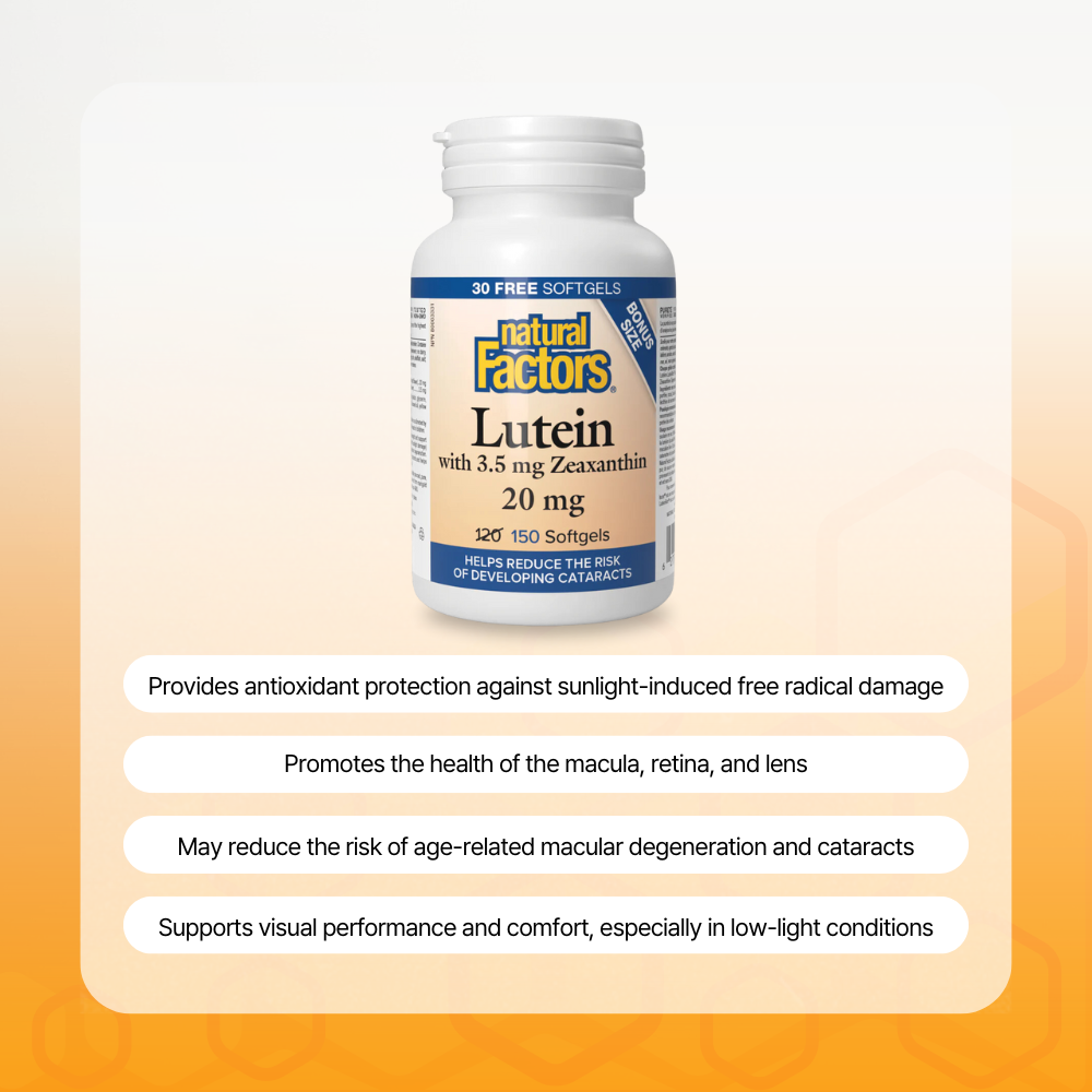 Lutein 20 mg, 150 Softgels