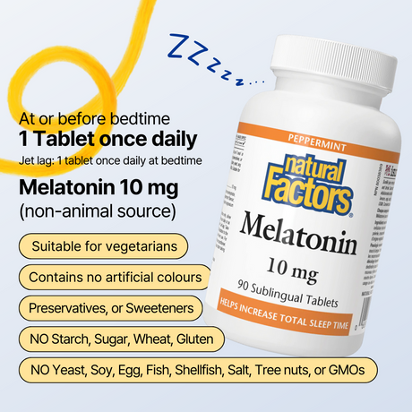 Melatonin 10 mg Peppermint, 90 Sublingual Tabs