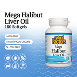 Mega Halibut Liver Oil, 180 Softgels