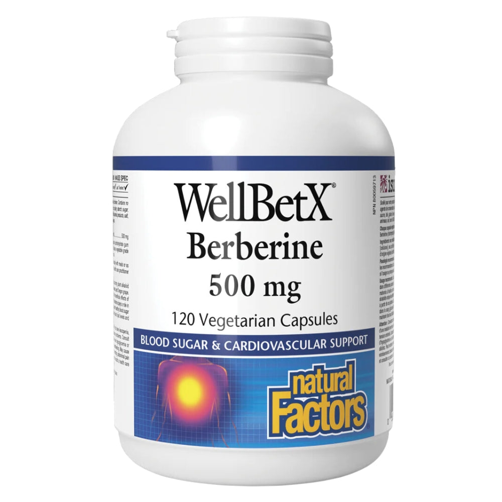 WellBetX Berberine 500 mg, 120 Veggie Caps