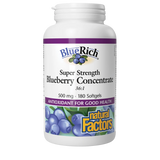 BlueRich Super Strength Blueberry Concentrate 500 mg 180 Softgels