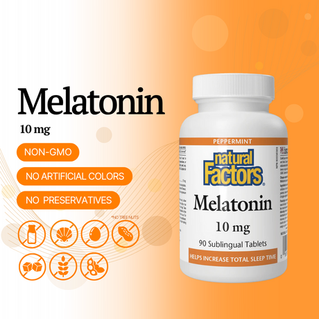 Melatonin 10 mg Peppermint, 90 Sublingual Tabs