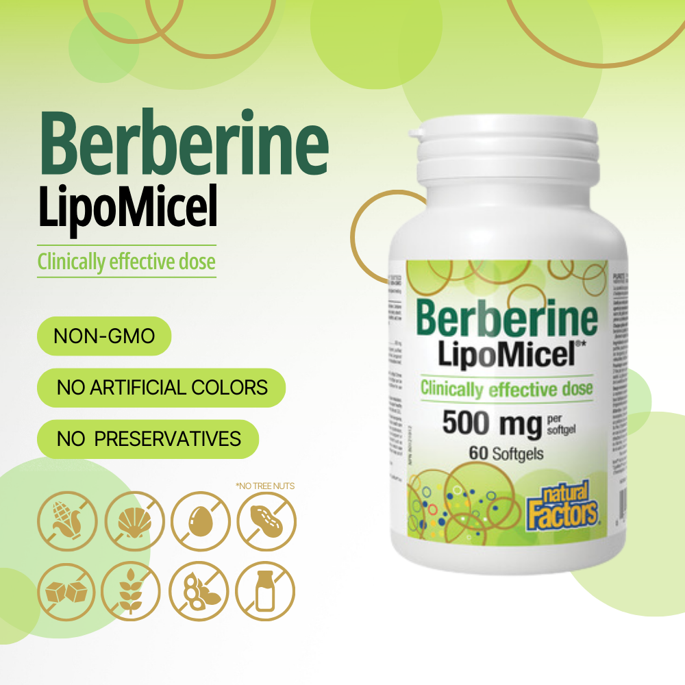 Berberine LipoMicel 500 mg 60 Softgels