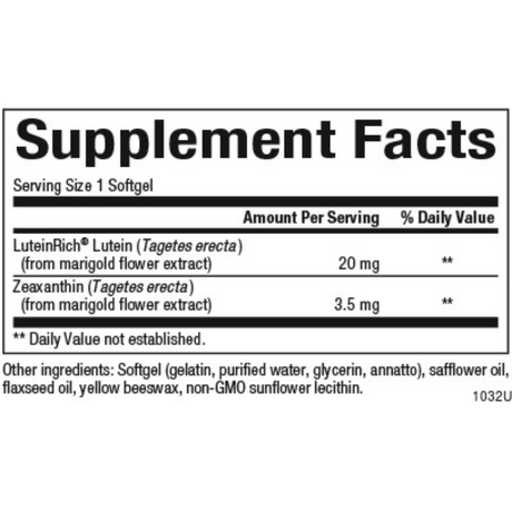 Lutein 20 mg, 150 Softgels