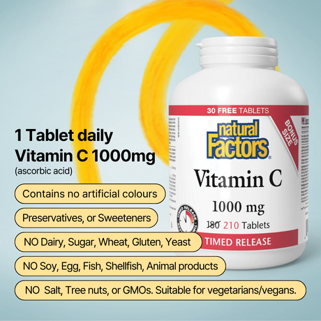 Vitamin C Time Release 1000 mg 210 Tabs