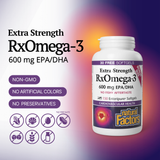 RxOmega-3 Extra Strength 600mg, 150 Enteripure Softgels