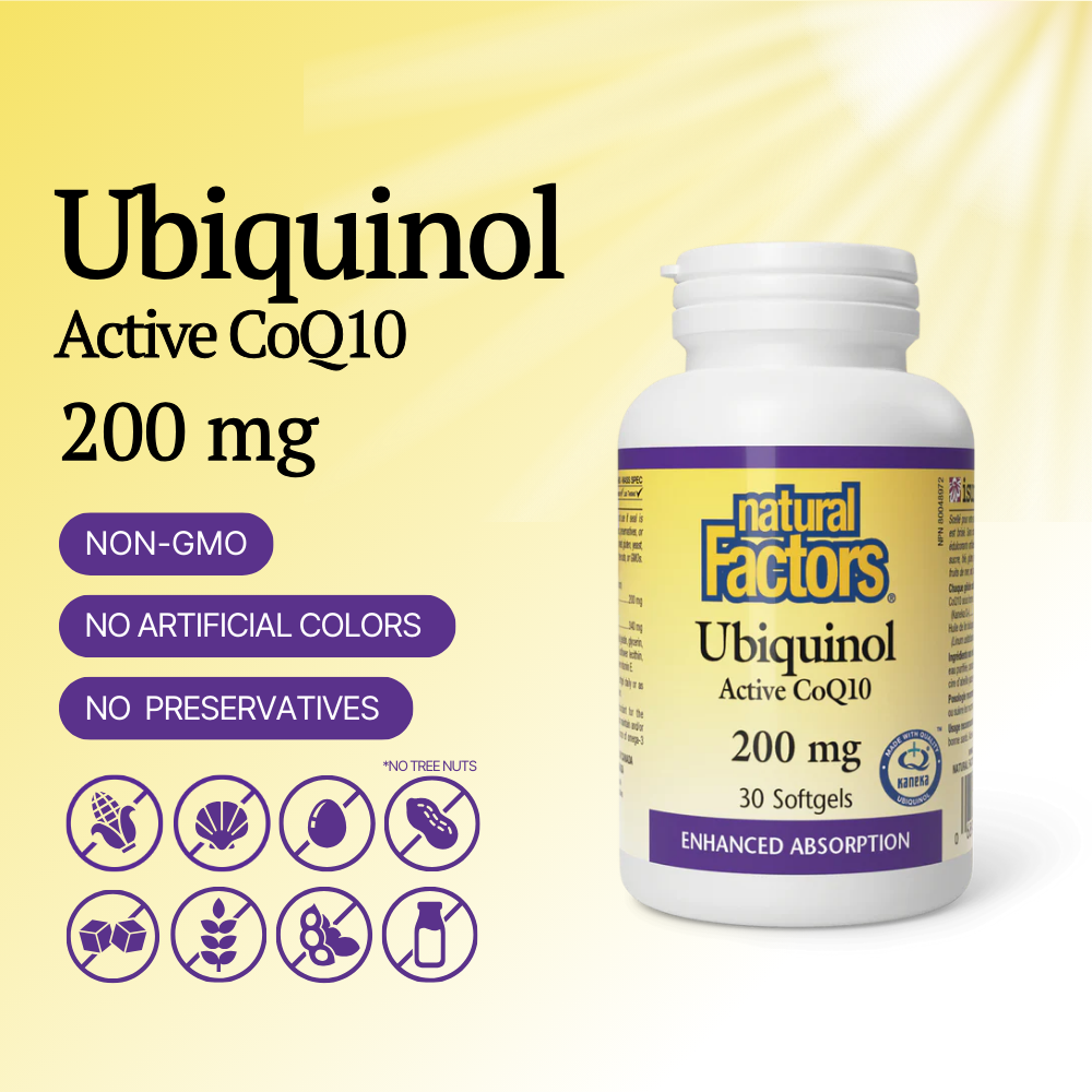 Ubiquinol Active CoQ10 200 mg, 30 Softgels