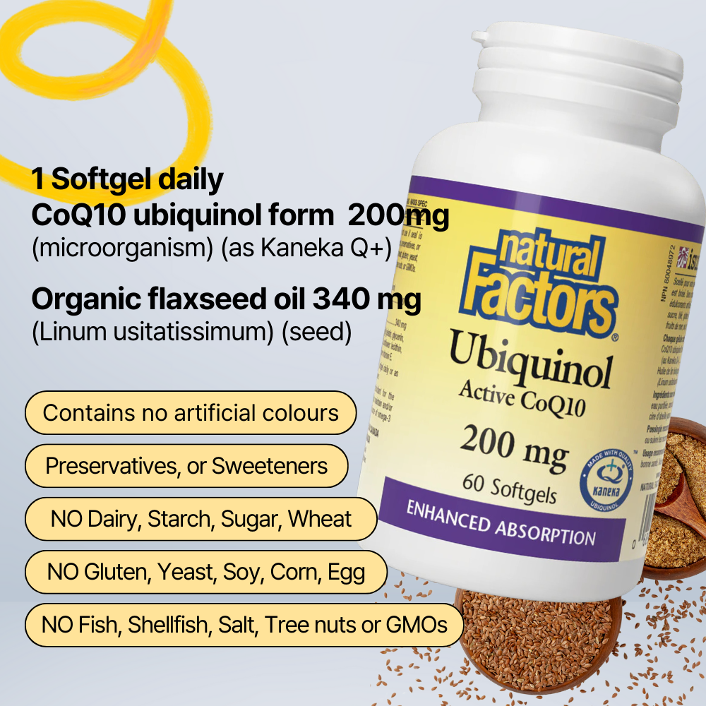 Ubiquinol Active CoQ10 200 mg 60 Softgels