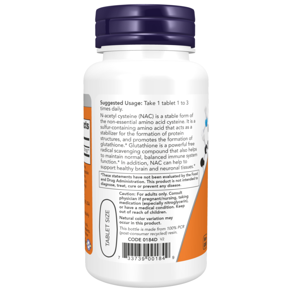 NAC (N-Acetyl Cysteine) 1000 mg, 120 Tablets