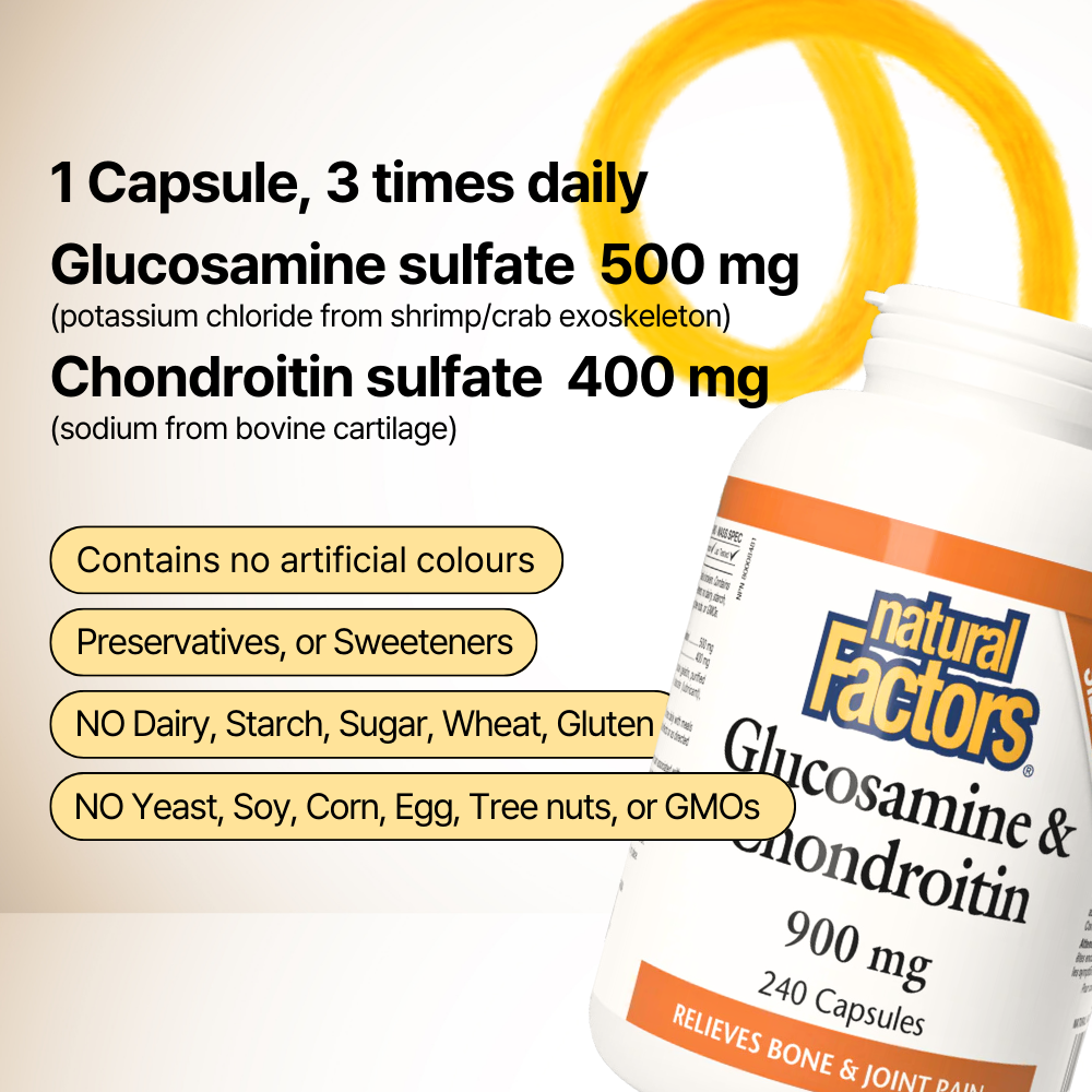 Glucosamine & Chondroitin 900 mg, 240 Caps