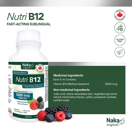 Nutri B12 5000 mcg Sublin 250 ml