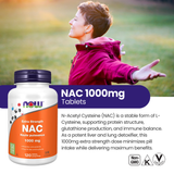 NAC (N-Acetyl Cysteine) 1000 mg, 120 Tablets