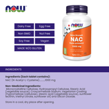 NAC (N-Acetyl Cysteine) 1000 mg, 120 Tablets