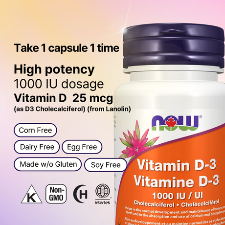 Vitamin D-3 1000 IU 90 Softgels