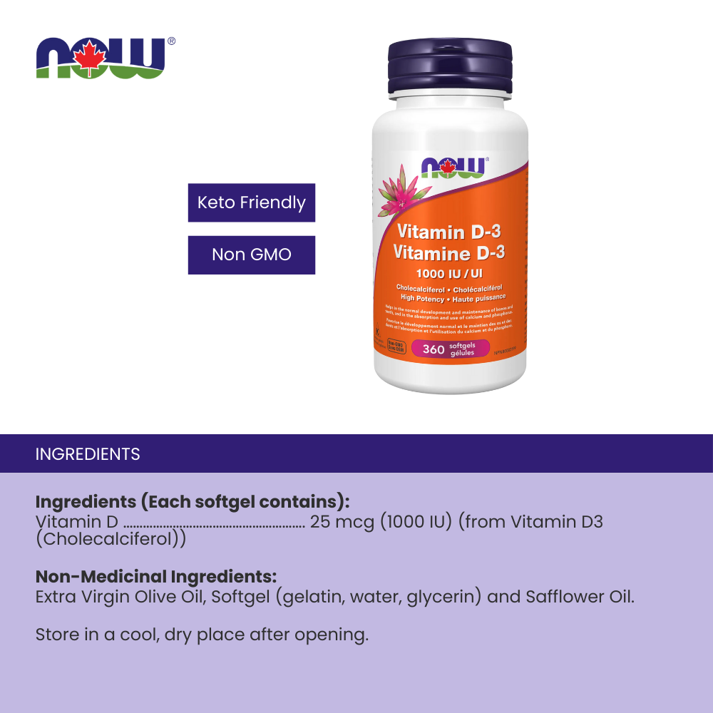 Vitamin D-3 1000 IU 360 Softgels