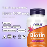 Biotin 10000 mcg 120 Veggie Caps