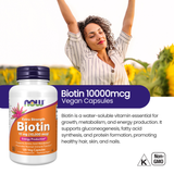 Biotin 10000 mcg 120 Veggie Caps