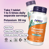 Potassium Gluconate 99mg 100 Tabs