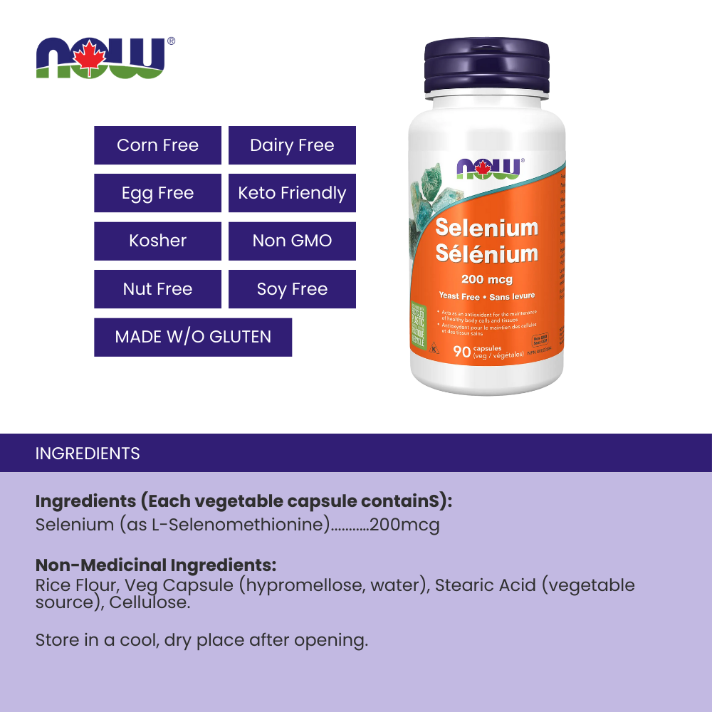 Selenium 200 mcg Yeast Free 90 Veggie Caps