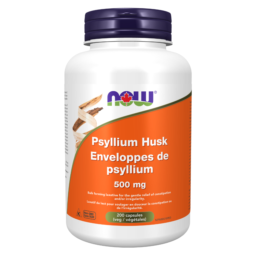 Psyllium Husk 500 mg, 200 Veggie Caps