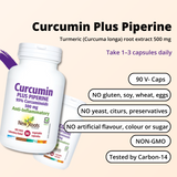 Curcumin Plus Piperine 500 mg 90 Caps