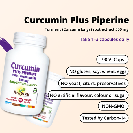 Curcumin Plus Piperine 500 mg 90 Caps