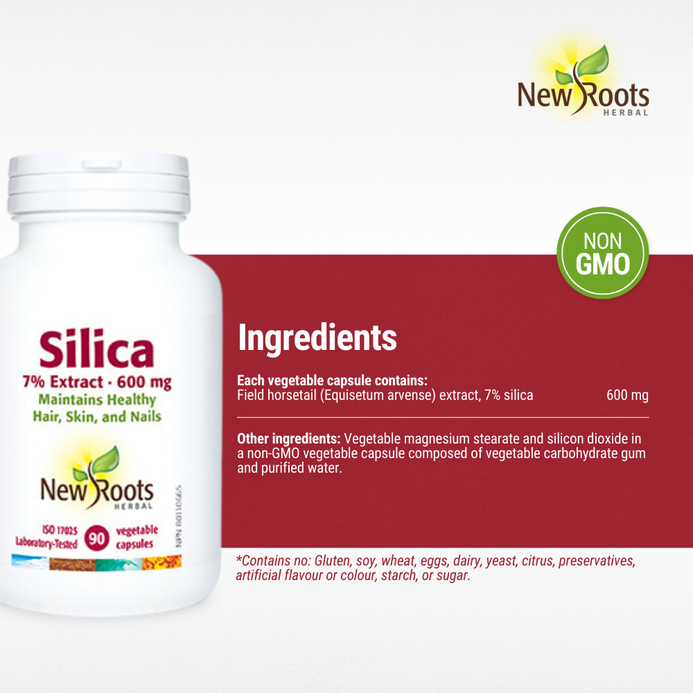 Silica 7% Extract 600 mg 90 Veggie Caps